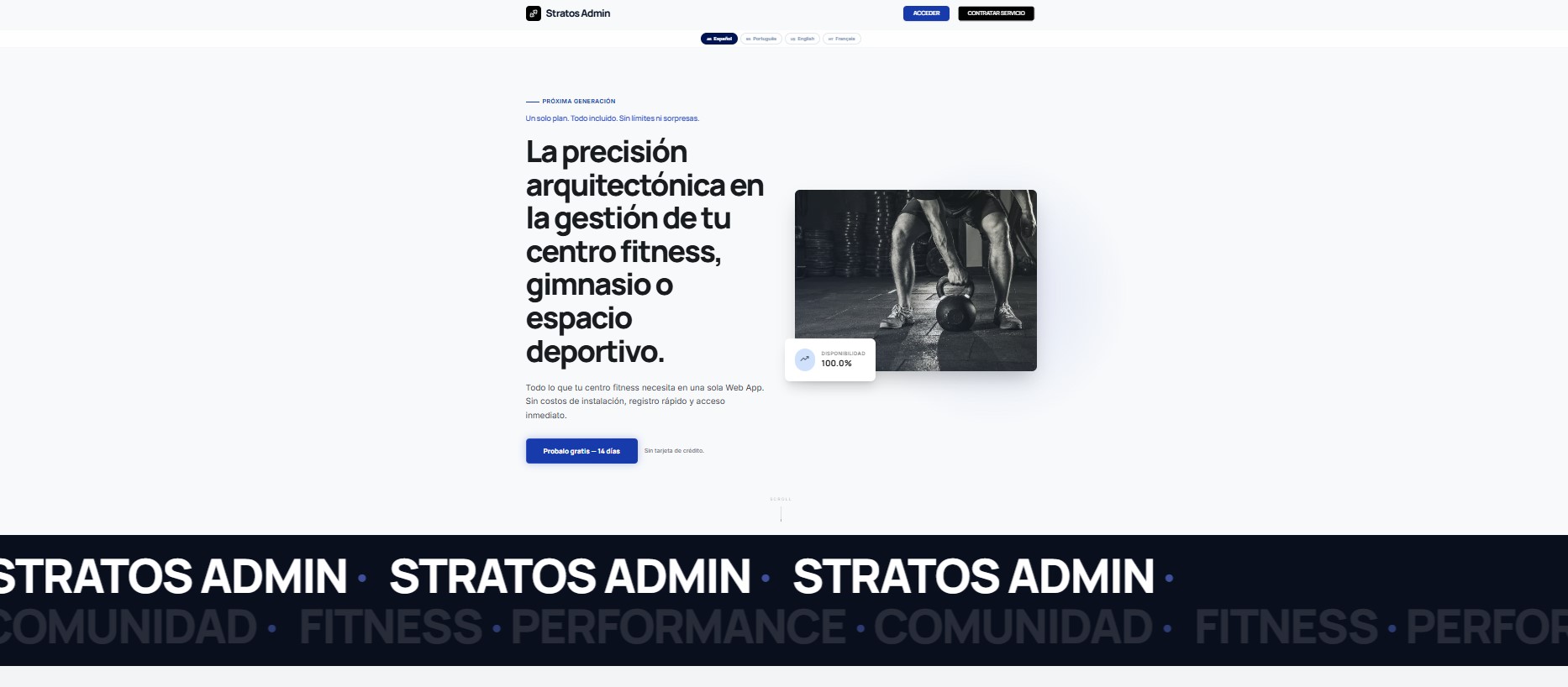 Stratos Admin — Landing